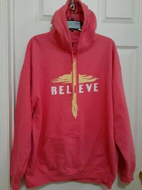 Believe Christian Cross Vintage Women Oversized Hoodie